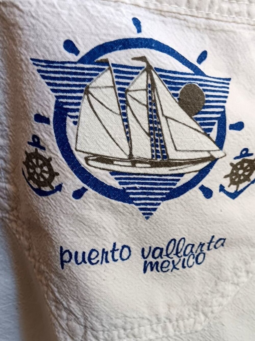 True Vintage Polo Yacht Shirt XL 1990's Embroidered Mexico Logo White Summer